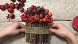 ОСЕННЯЯ ПОДЕЛКА ИЗ ПРИРОДНОГО МАТЕРИАЛА своими руками! На Тему Осень!
