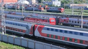 «Еばный ТАЙМИНГ» Электровоз ЭП2К - 100 «ТЧЭ-3 Барабинск» с пасс. поездом N013У Челябинск - Москва