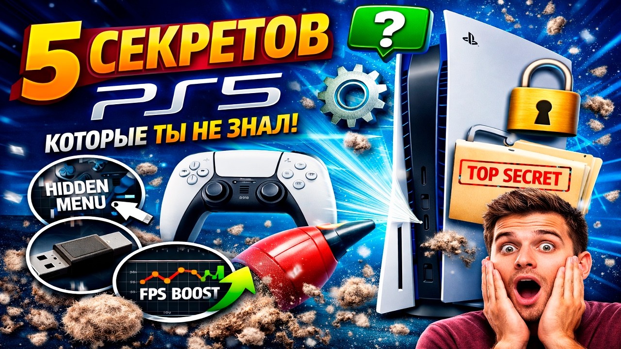 5 секретов PS5/Которые ты точно не знал/Скрытые функции PlayStation/ускорение и лайфхаки ПС5 2026