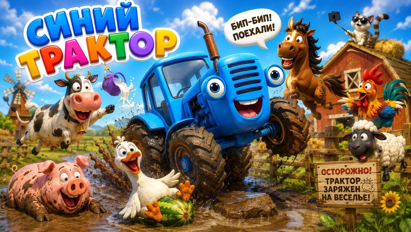 Синий трактор| мультик | игра #игра.