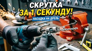 ГЕНИАЛЬНАЯ НАСАДКА НА ШУРУПОВЁРТ! Скрутка проволоки за секунды  Самоделка из трубы и болта