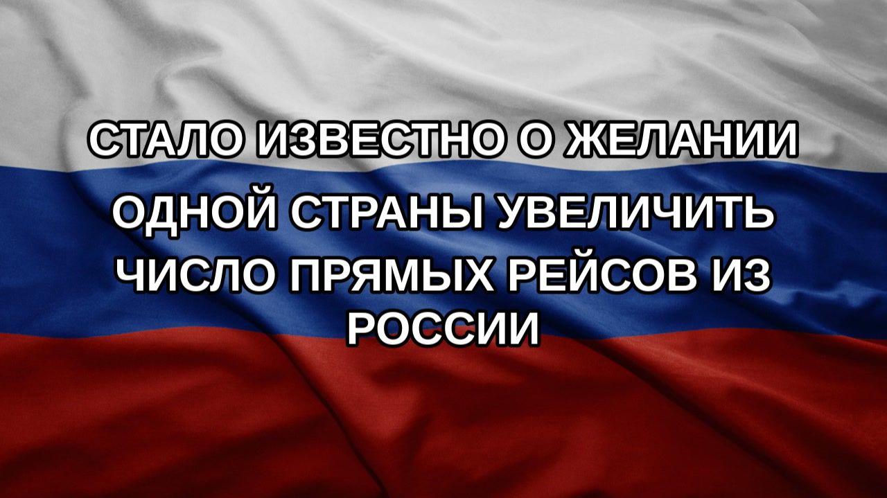 Стало известно о желании одной страны увеличить число прямых рейсов из России