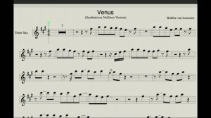 Syntheticsax - Venus (Saxophone Tenor Sheet Music ) NuDisco - видеоноты для саксофонистов саксофон