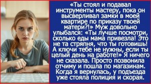 Истории из жизни/Ты просто смотрел, как мастер менял замки в моей квартире/Аудиорассказы