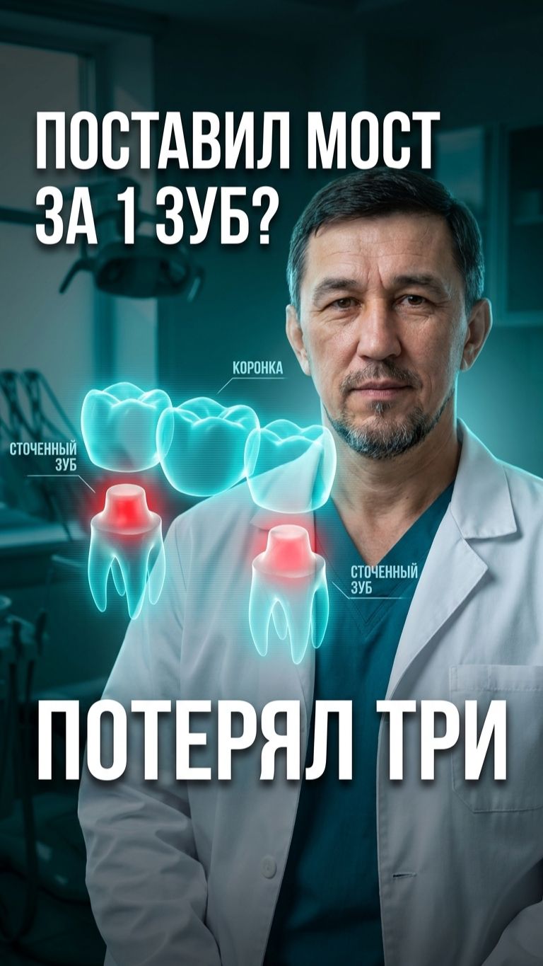 Мост или имплант: что теряешь на самом деле при потере зуба 🦷