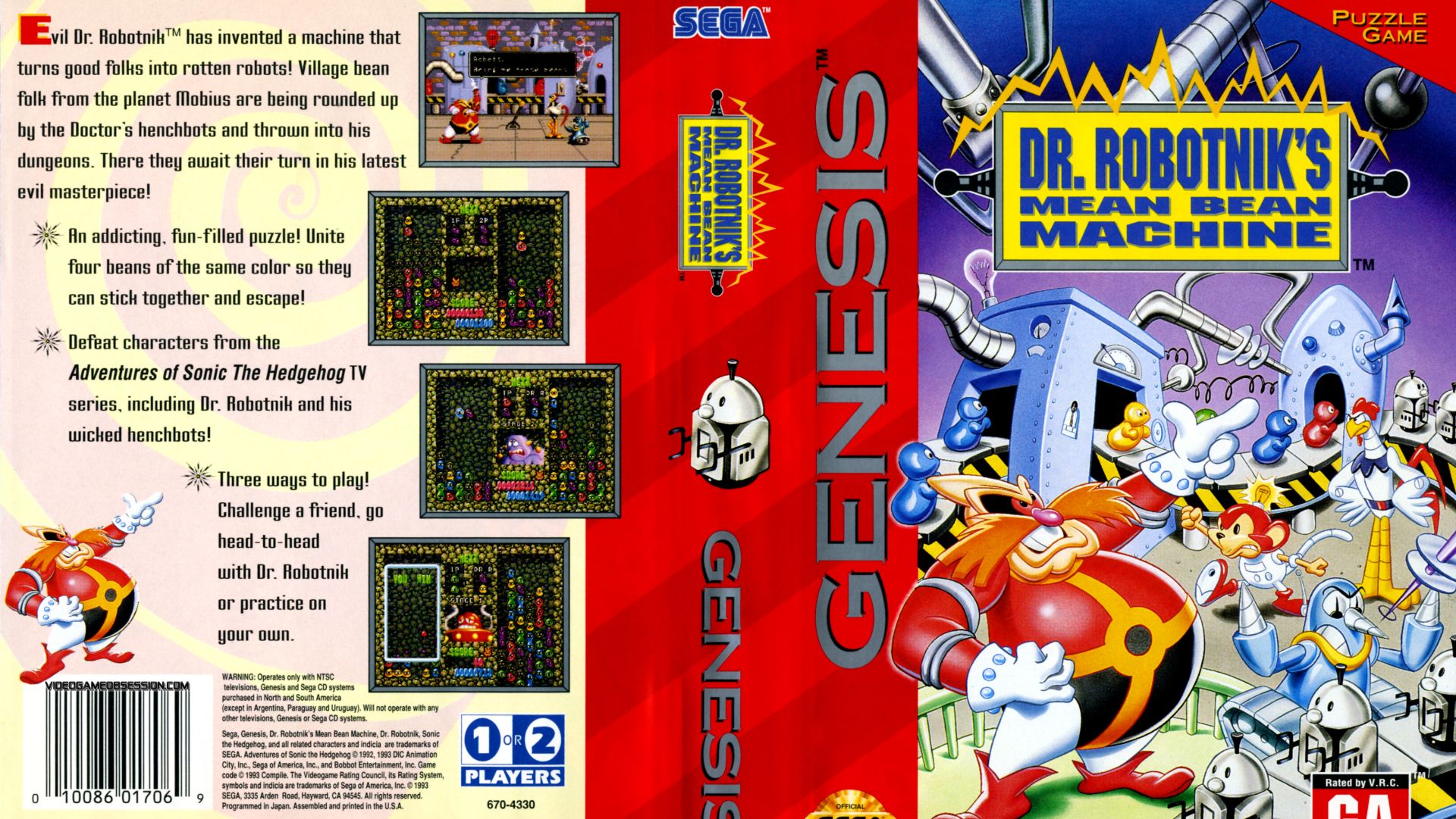 Dr Robotniks Mean Bean Machine Genesis