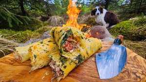 Хрустящие куриные рулетики с сыром у костра