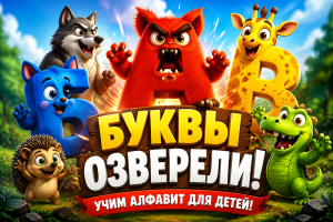 Буквы озверели! Развивающий мультфильм про алфавит для детей