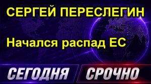 СЕРГЕЙ ПЕРЕСЛЕГИН Начался распад ЕС