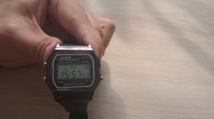 Как настроить часы Casio WR alarm chrono электронные спортивные