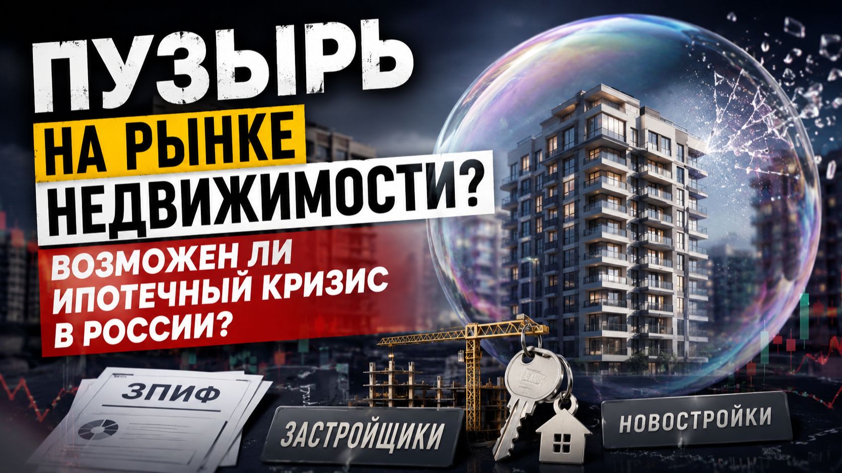 Пузырь на рынке недвижимости? Возможен ли ипотечный кризис в России? ЗПИФ, застройщики, новостройки.