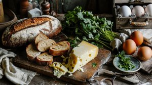 Простой и вкусный завтрак. Гренки по-грузински.