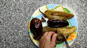 Салат из запечённых баклажанов