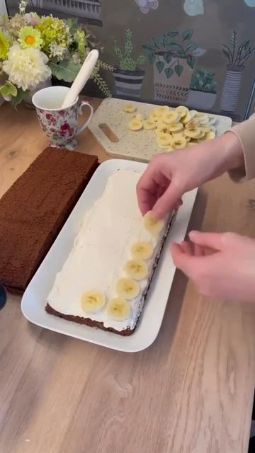 ШОКОЛАДНЫЙ ТОРТ С БАНАНОМ