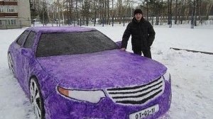 #1673.#АВТО САМОДЕЛКИ ИЗ СНЕГА#ПРИКОЛЫ[HD](АВТО БЛОГ 2016)