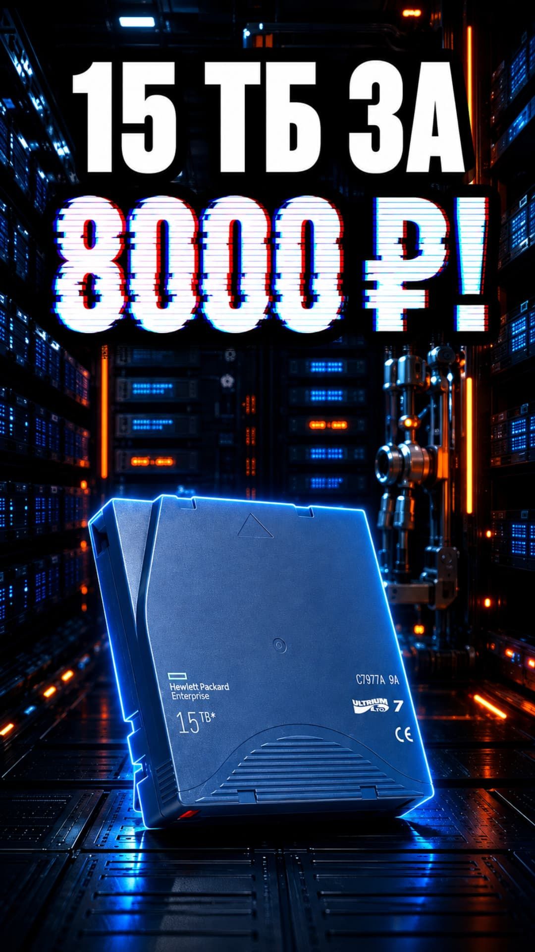 Магнитная лента вместо SSD: 15 ТБ за копейки