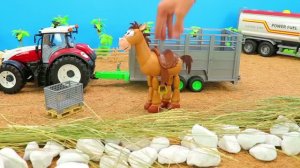 Трактор Пожарная машинка Мини погрузчик 😊 Веселое игрушечное видео детям