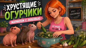 Маринуем хрустящие огурчики все вместе.