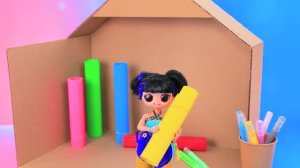 K-Pop Охотницы в Картонном и Радужном самолёте! 😍 DIY поделки для кукол детям