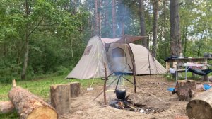 Живём в палатке на берегу реки. Отдых на природе с детьми. В конце случилось то, чего боялись.