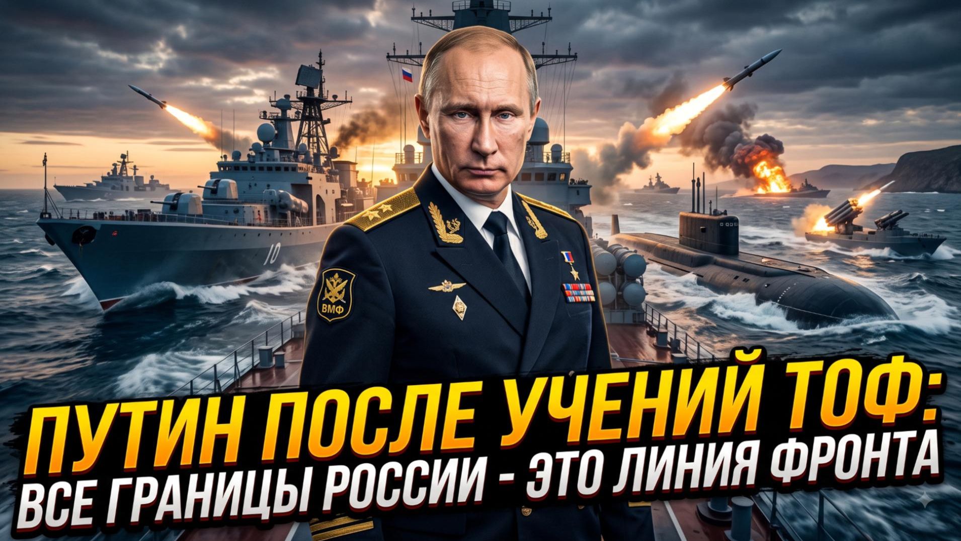 ⚡Путин после учений Тихоокеанского флота заявил, что все границы России являются линией фронта