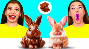 Челлендж. Шоколадная Еда vs Настоящая еда _ Фантастические Лайфхаки с Едой