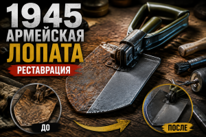 Реставрация армейской складной лопаты 1945 года