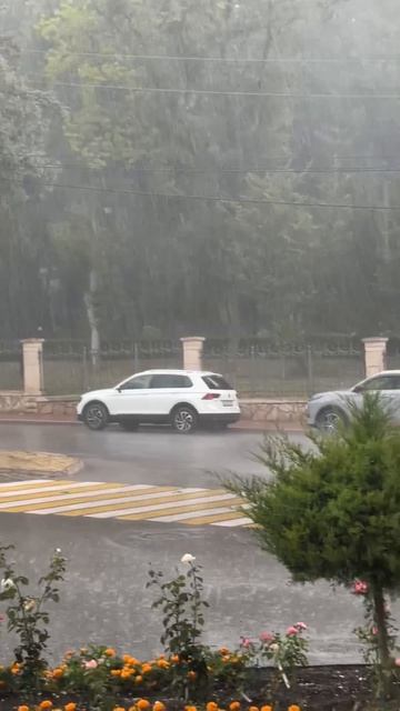 Сильный ливень сегодня в Кисловодске