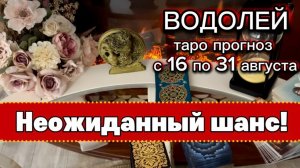 ВОДОЛЕЙ - ВЫ ПОБЕДИТЕЛЬ! с 16 по 31 августа 2026г. Таро расклад.