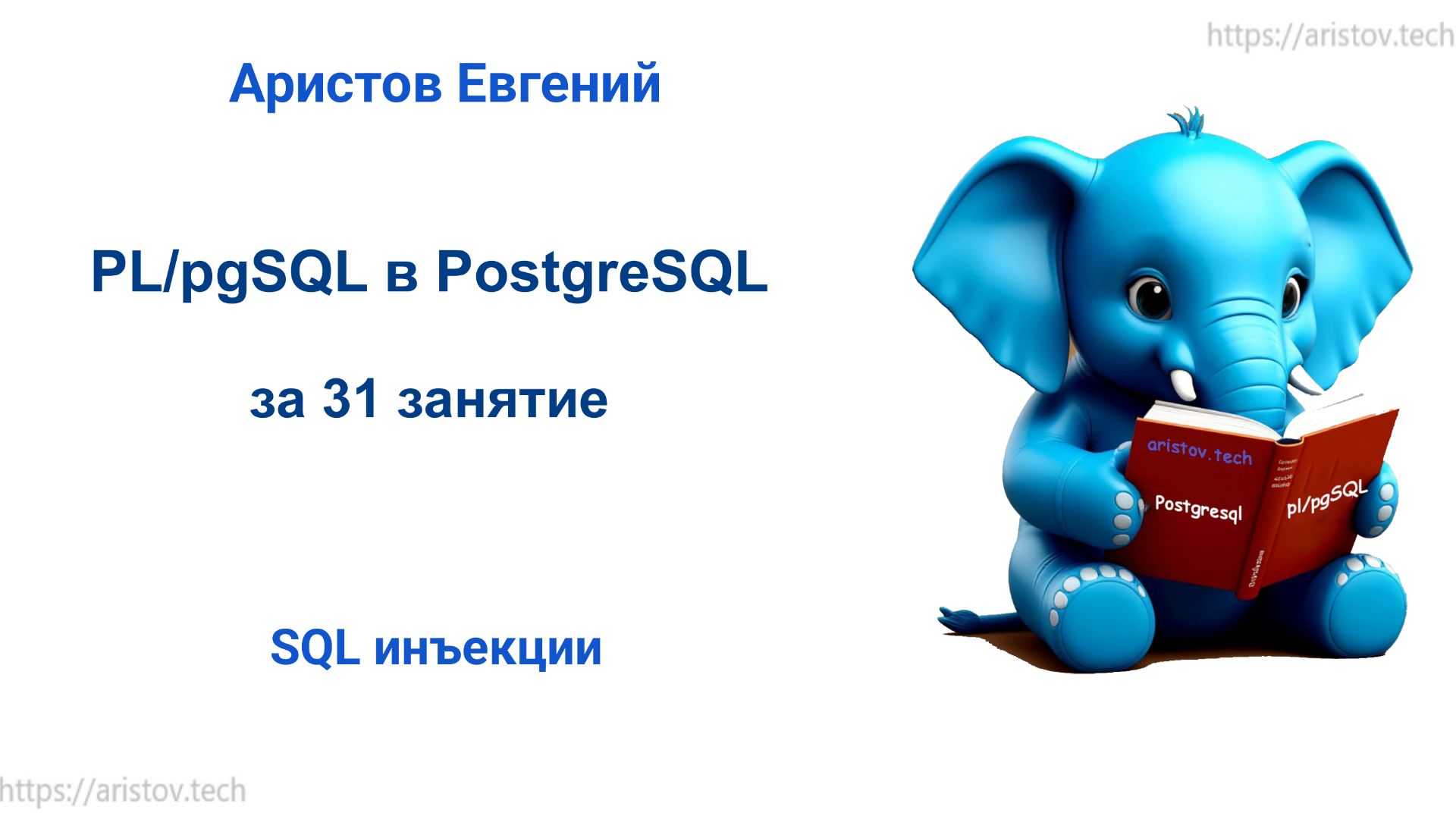 Курс SQL 2.0 PL/pgSQL - 22 лекция. SQL инъекции