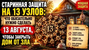 Старинная защита на 13 узлов. Что важно сделать 13 августа.