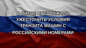 В Литве предложили ужесточить условия транзита машин с российскими номерами