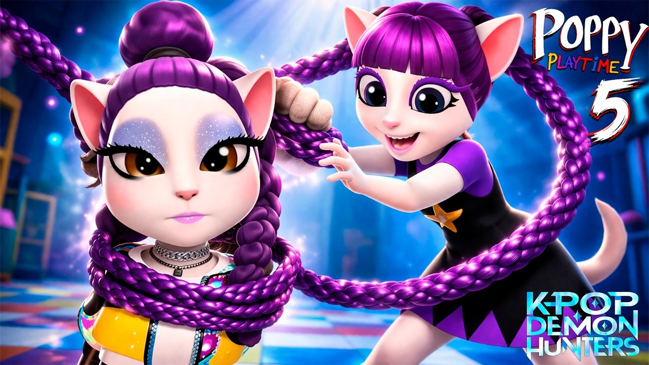 😈😈🎵 My Talking Angela 2 | Poppy Playtime 5 | Lily Lovebraids VS Rumi Cosplay Makeover 🔥✨