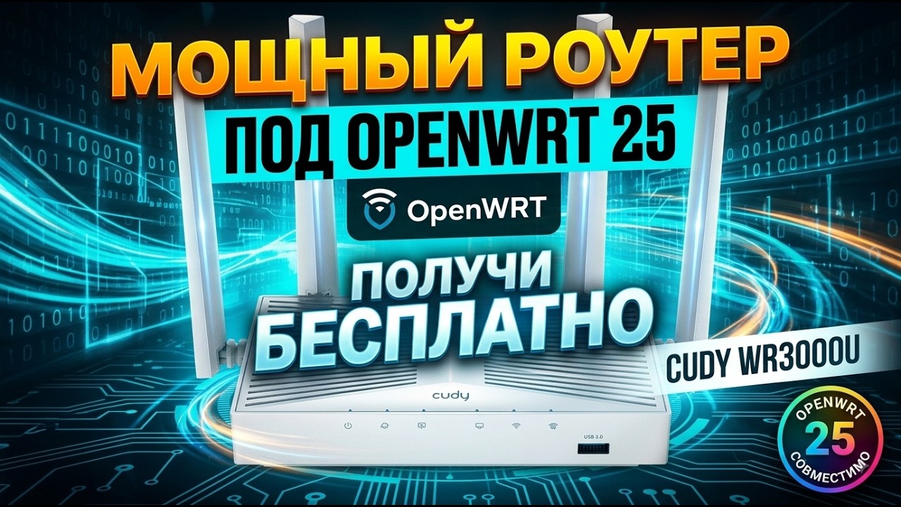 Получи БЕСПЛАТНО мощный роутер Cudy WR3000U под OpenWRT 25!
