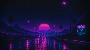 Neon road - synthwave music