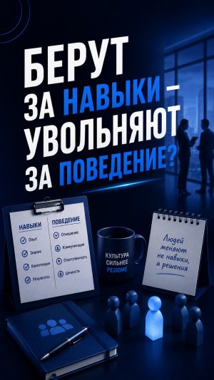 БЕРУТ ЗА НАВЫКИ – УВОЛЬНЯЮТ ЗА ПОВЕДЕНИЕ?