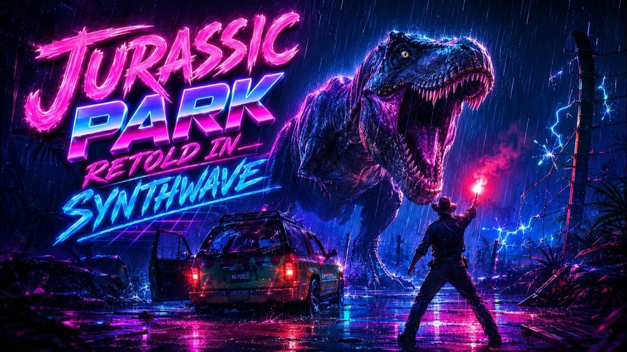 Life Finds A Way - JURASSIC PARK - Retold In Synthwave