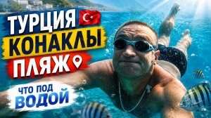 Подводная съемка Пляж Хеппи Бич Турция Конаклы | Лорик плавает до буйков
