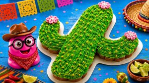 Как приготовить кактусовый торт из мини-кексов! 🌵🧁 Простой рецепт