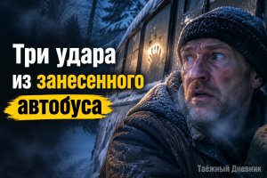 Три удара из занесенного автобуса в тайге