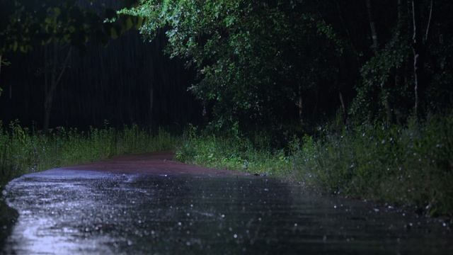 Снять стресс и быстро уснуть под сильный ночной дождь 🌧️ Звуки дождя для расслабления и сна