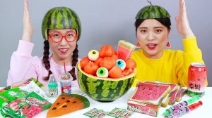 Мороженое Десерт Арбуз Mukbang