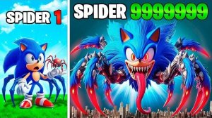 СОНИК-ПАУК В GTA 5! 🕷️🔥 Я ПРОКАЧАЛ СОНИКА ДО НЕВЕРОЯТНОГО УРОВНЯ!