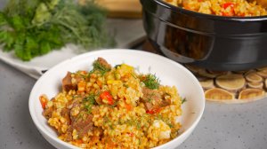 Никогда бы не подумала, что ЭТО так ВКУСНО! Булгур с мясом в горшочке! Кабачок добавлять ОБЯЗАТЕЛЬНО