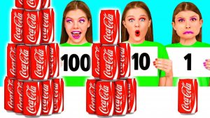 100 Слоев Еды Челлендж # Смешные Ситуации и Неудачи от DaZaZa Challenge