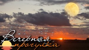 Вечерняя прогулка под красивым закатом