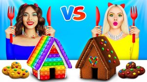 ШОКОЛАДНАЯ VS НАСТОЯЩАЯ ЕДА _ Едим Только Гигантские Сладости! Вкусная война