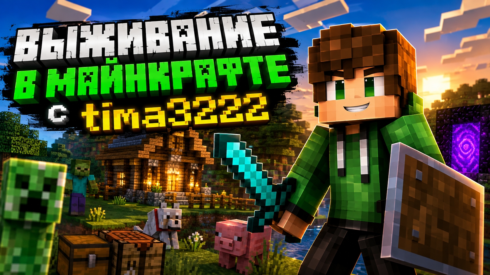 Выживание в майнкрафте с Tima3222