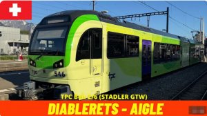 🚄 4К SmartTV ➤ 🌄 Дьяблере → Эгле, железная дорога Эгле–Сепей–Дьяблере, Швейцария, май 2025 г.! 🌄