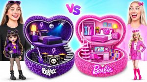 Строим Удивительный Кукольный Домик Барби vs Братц Челлендж _ Весёлые Идеи Для